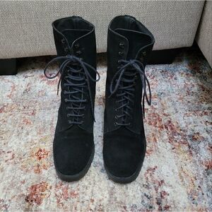 Charles David Lace-Up Suede Boots 7.5